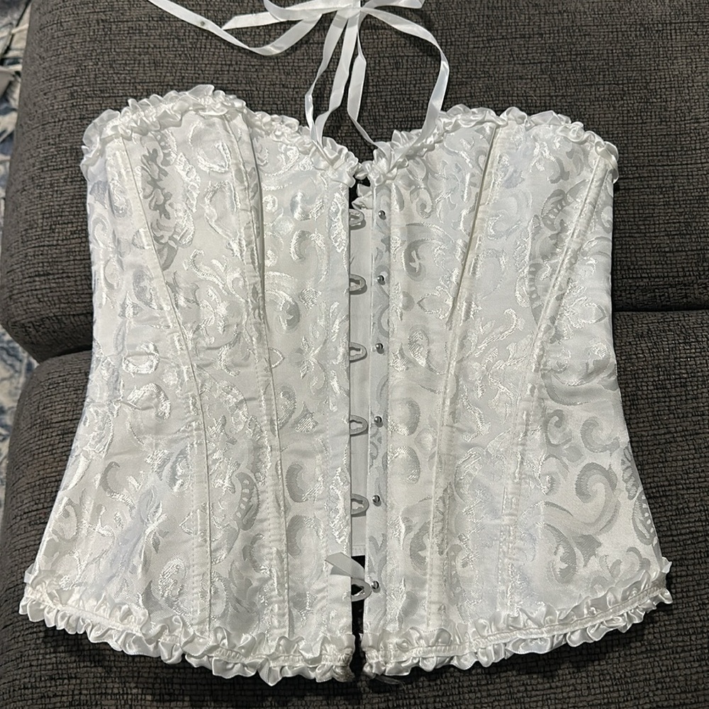 Elegant White Corset Top